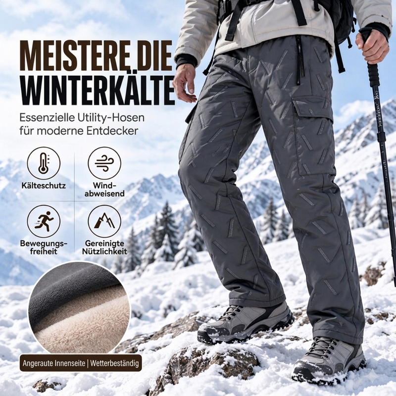 🛍️✨Herren Winter Cargohose mit Plüschfutter