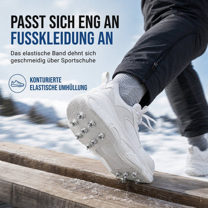 👟  Rutschfeste Schuhstollen, Grödel, Traktionsspitzen und Schuhüberzüge für Gehen im Schnee und Outdoor-Bergsteigen
