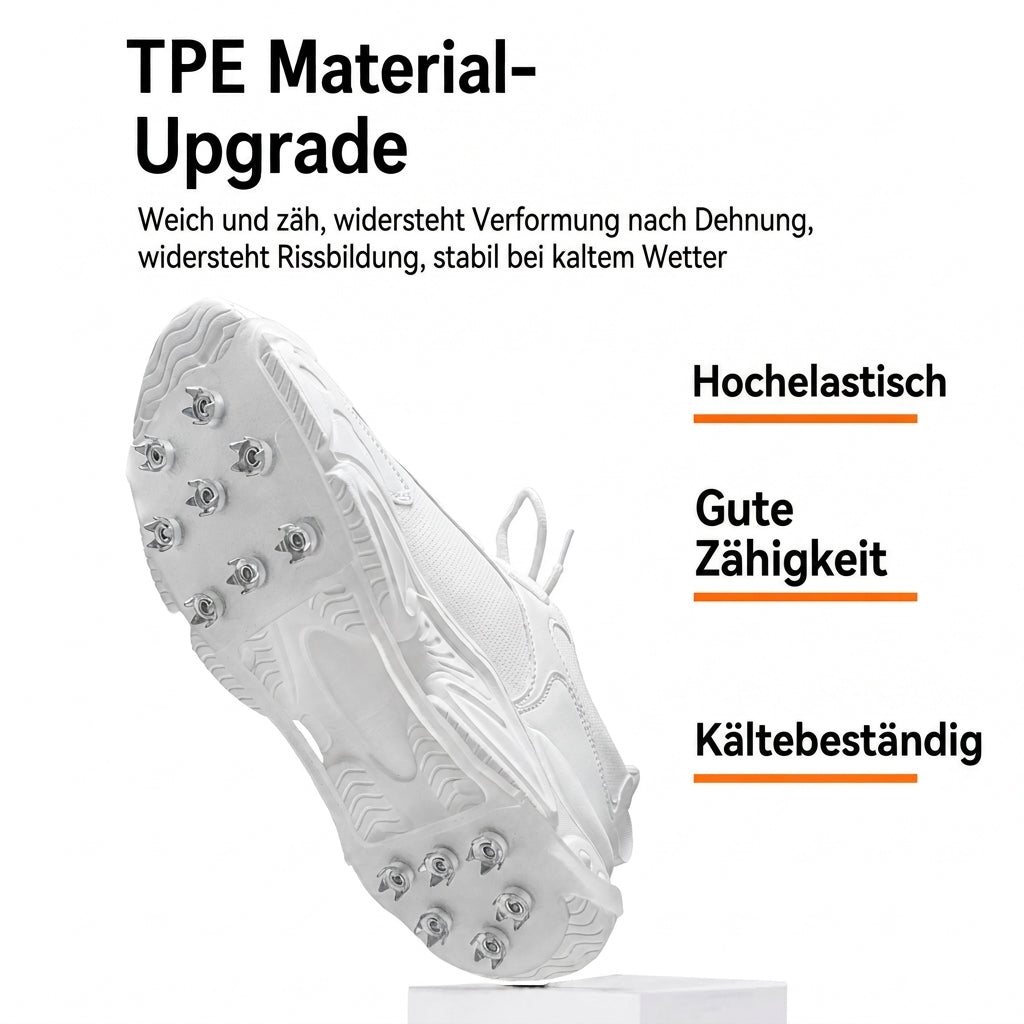 👟  Rutschfeste Schuhstollen, Grödel, Traktionsspitzen und Schuhüberzüge für Gehen im Schnee und Outdoor-Bergsteigen