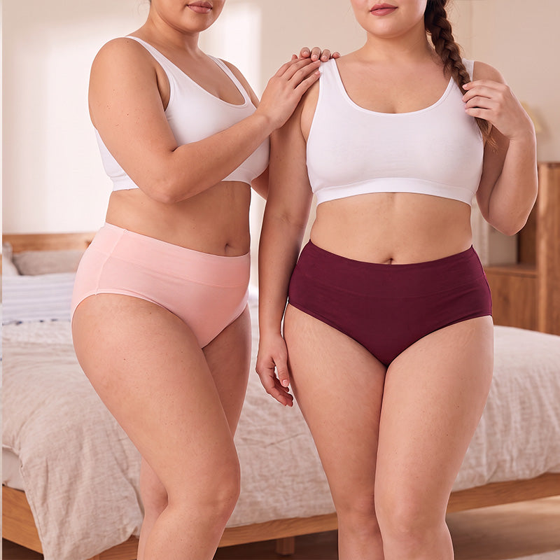 🩲 Damen Plus Size Menstruationsunterwäsche | Keine Seitenlecks, kein drückender Bund – Sicher, atmungsaktiv & bequem für die Periode ✨