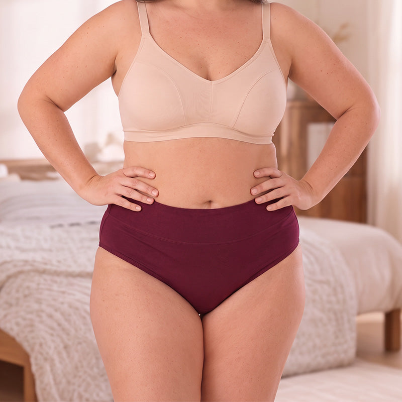 🩲 Damen Plus Size Menstruationsunterwäsche | Keine Seitenlecks, kein drückender Bund – Sicher, atmungsaktiv & bequem für die Periode ✨