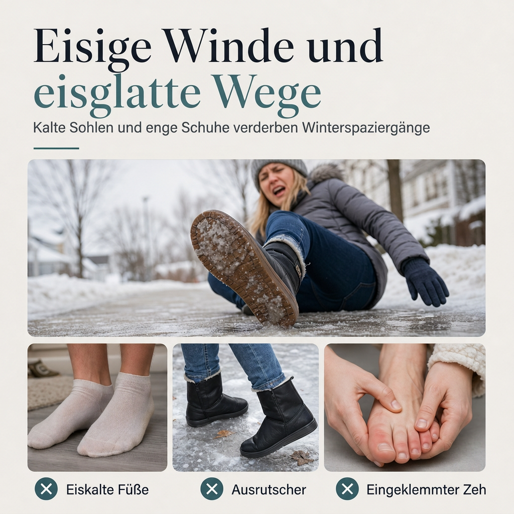 Damen Slip-On Winterstiefel aus Baumwolle – warm, bequem, rutschfest & weit geschnitten