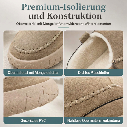Damen Slip-On Winterstiefel aus Baumwolle – warm, bequem, rutschfest & weit geschnitten