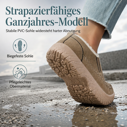 Damen Slip-On Winterstiefel aus Baumwolle – warm, bequem, rutschfest & weit geschnitten