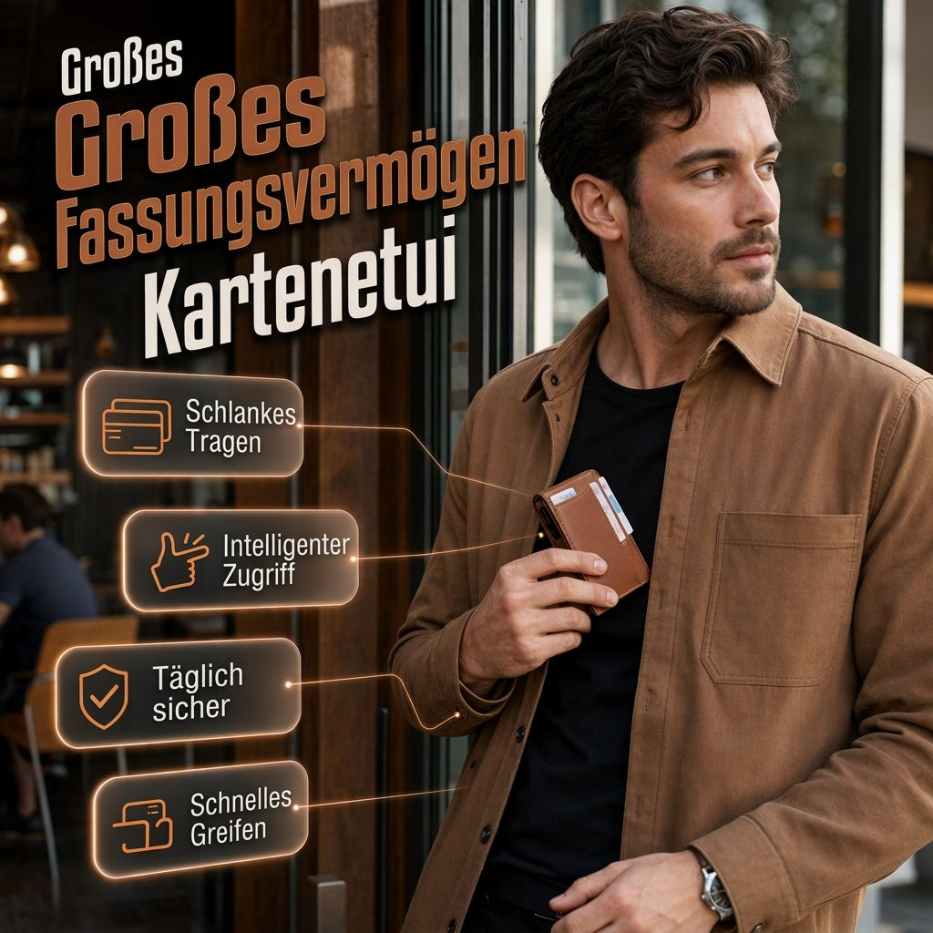 Schlankes minimalistisches Brieftasche für Herren mit RFID-Schutz