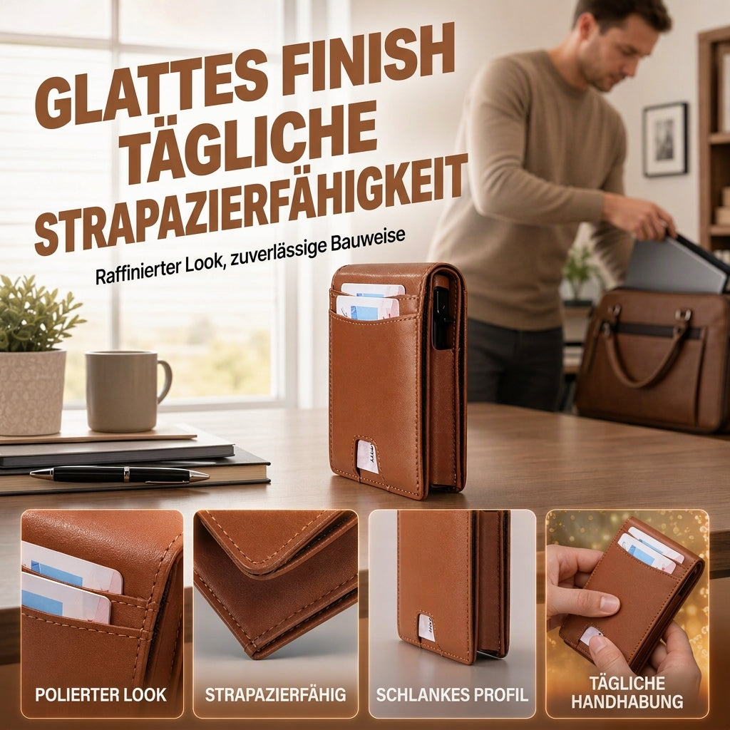 Schlankes minimalistisches Brieftasche für Herren mit RFID-Schutz
