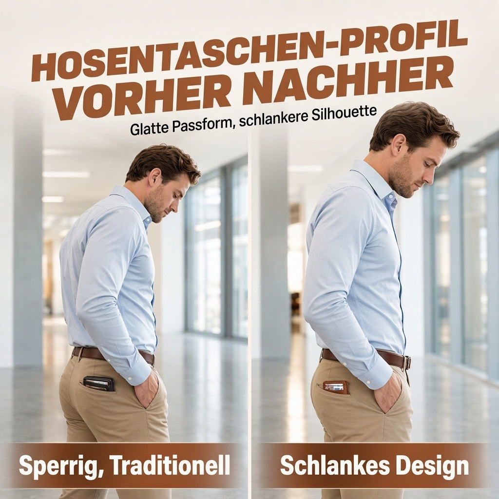 Schlankes minimalistisches Brieftasche für Herren mit RFID-Schutz