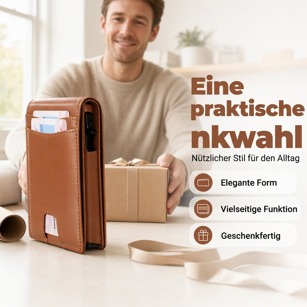 Schlankes minimalistisches Brieftasche für Herren mit RFID-Schutz