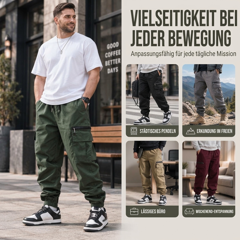 📢 Freizeit-Cargohosen für Herren mit mehreren Taschen