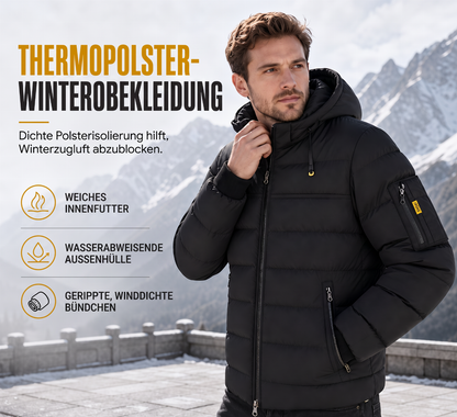 🥳 Lässige, warme, isolierte Winterjacke für Herren, kurz und wattiert