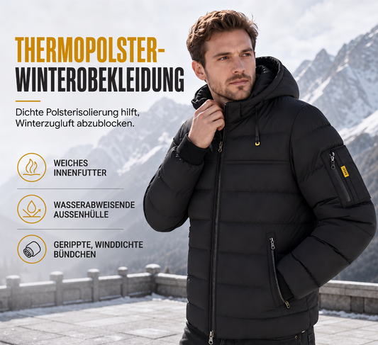 🥳 Lässige, warme, isolierte Winterjacke für Herren, kurz und wattiert