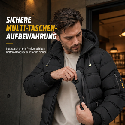🥳 Lässige, warme, isolierte Winterjacke für Herren, kurz und wattiert
