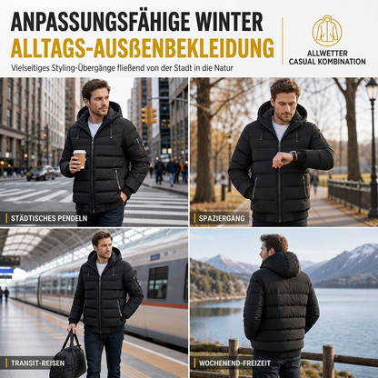 🥳 Lässige, warme, isolierte Winterjacke für Herren, kurz und wattiert