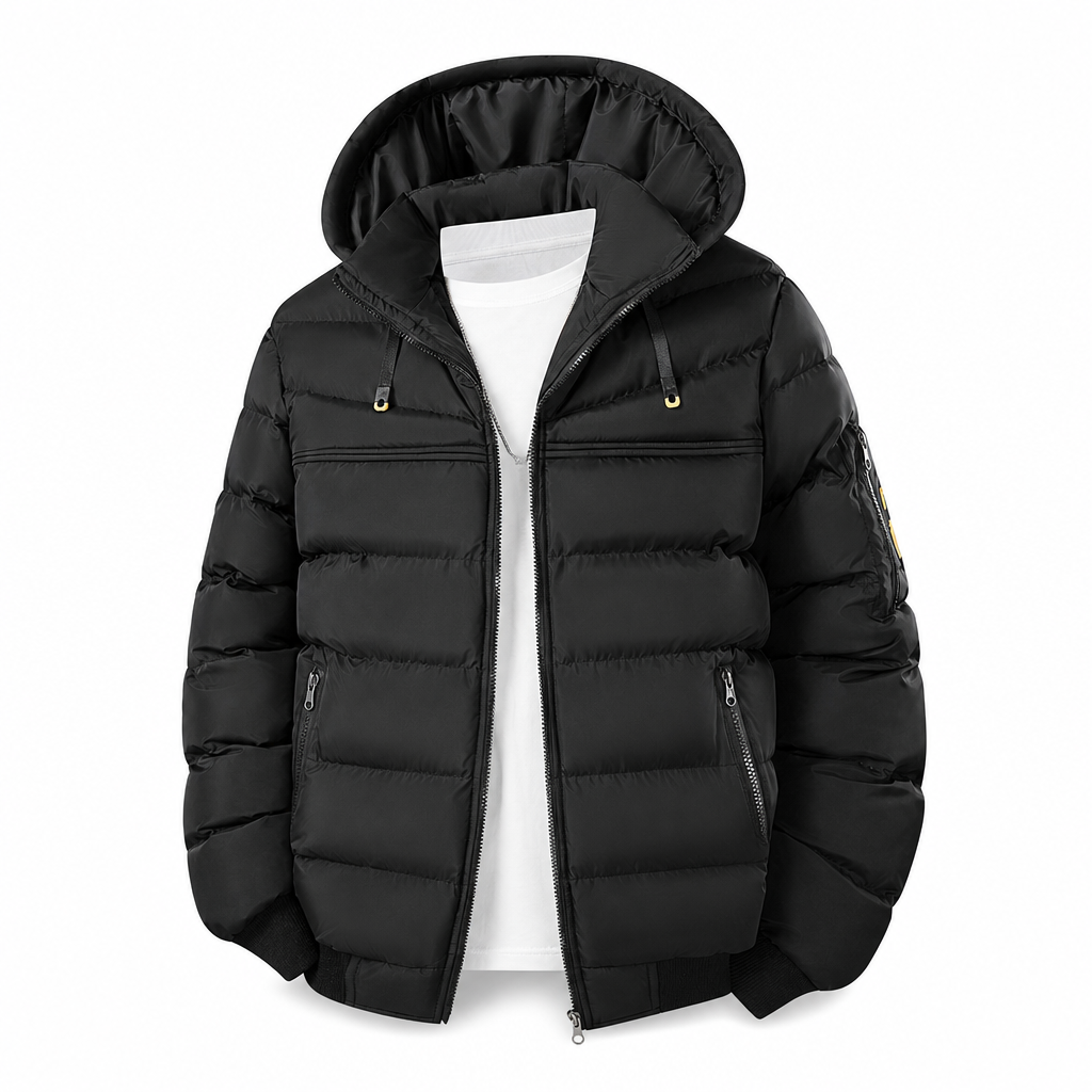 🥳 Lässige, warme, isolierte Winterjacke für Herren, kurz und wattiert