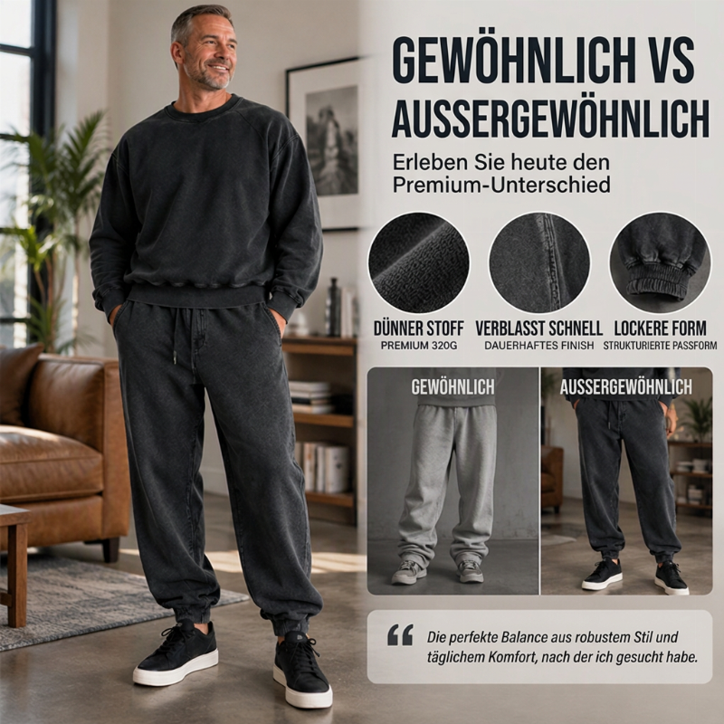 Lässige Herren-Freizeit-Sporthose – vorgewaschen, bequem & vielseitig