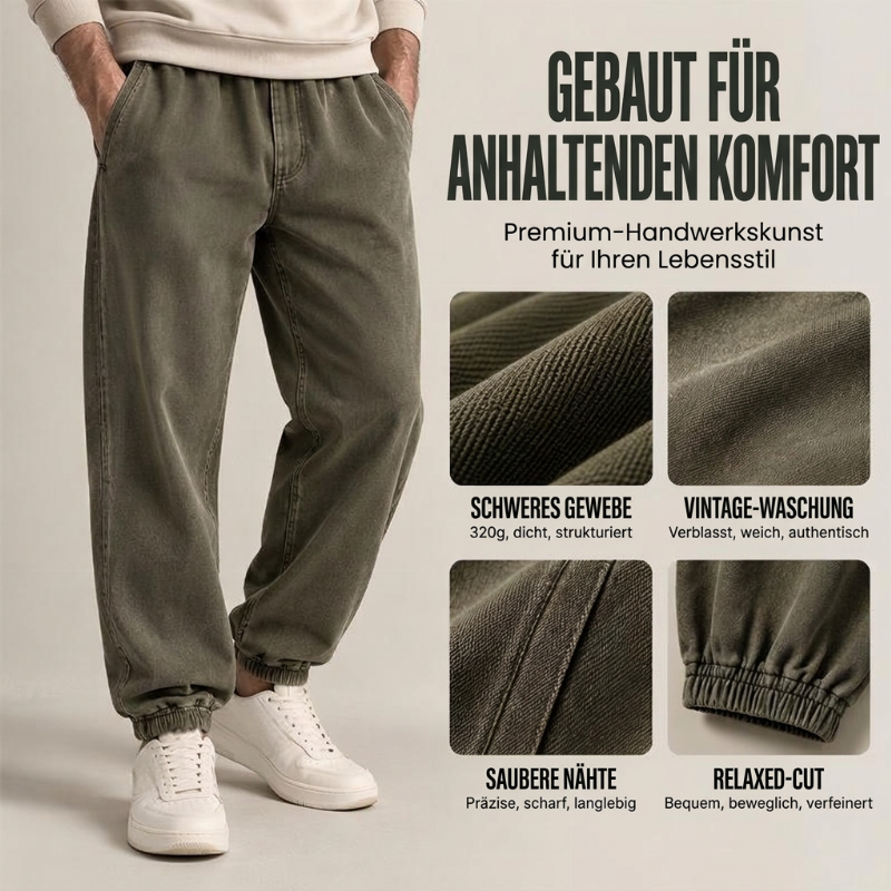 Lässige Herren-Freizeit-Sporthose – vorgewaschen, bequem & vielseitig