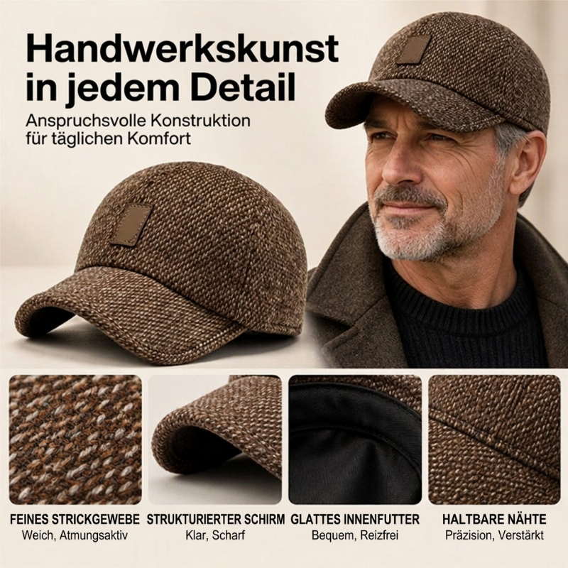 Warme Baseballkappe für Herren mit Ohrenklappen