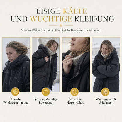 🥳 Kurze gepolsterte Winterkapuzenjacke für Damen mit Pelzkragen