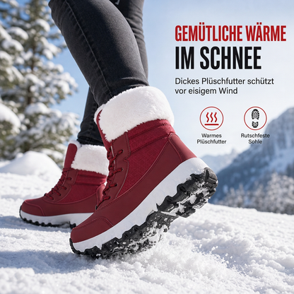 Damen Winter-Schneestiefel, verdickte Mittelschaft-Stiefel für Outdoor-Reisen, in Übergröße