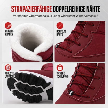 Damen Winter-Schneestiefel, verdickte Mittelschaft-Stiefel für Outdoor-Reisen, in Übergröße