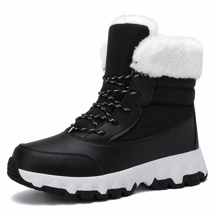 Damen Winter-Schneestiefel, verdickte Mittelschaft-Stiefel für Outdoor-Reisen, in Übergröße