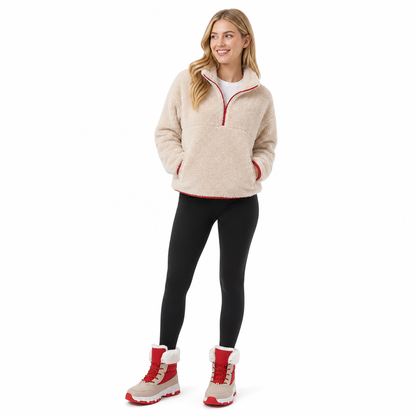Damen Winter-Schneestiefel, verdickte Mittelschaft-Stiefel für Outdoor-Reisen, in Übergröße