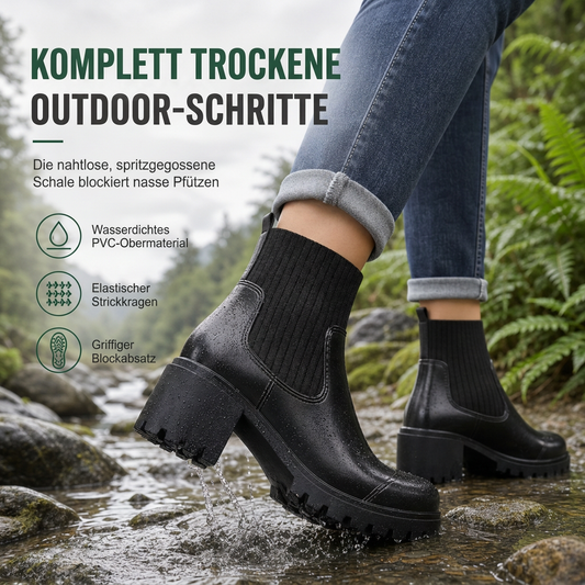 Lässige Stiefel mit niedrigem Absatz für Damen
