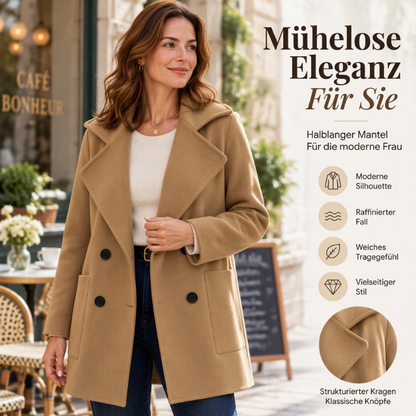 Damen-Doppelreiher Overcoat mit Reverskragen