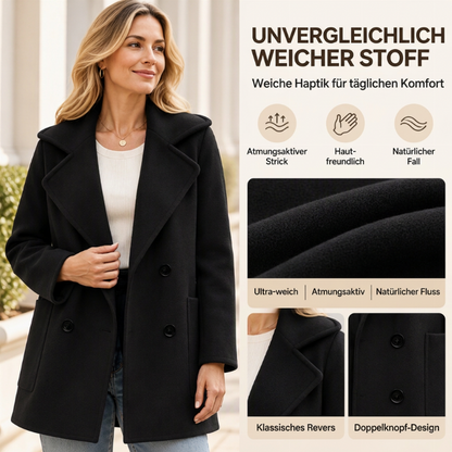 Damen-Doppelreiher Overcoat mit Reverskragen