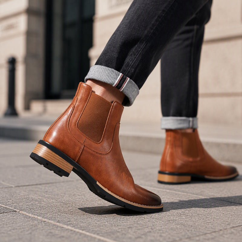Vintage-Chelsea-Stiefel zum Hineinschlüpfen für Herren