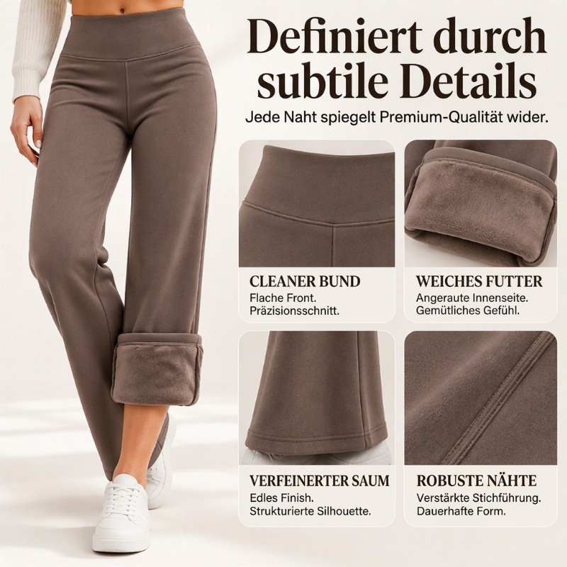 ✨Damen High-Waist Schlaghose mit Plüschfutter