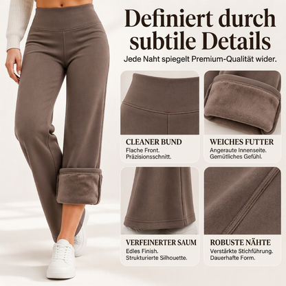 ✨Damen High-Waist Schlaghose mit Plüschfutter