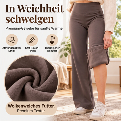 ✨Damen High-Waist Schlaghose mit Plüschfutter
