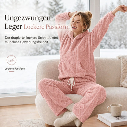 ✨Damen Flauschiger Loungewear 2-teiliges Set mit Hoodie und Hose