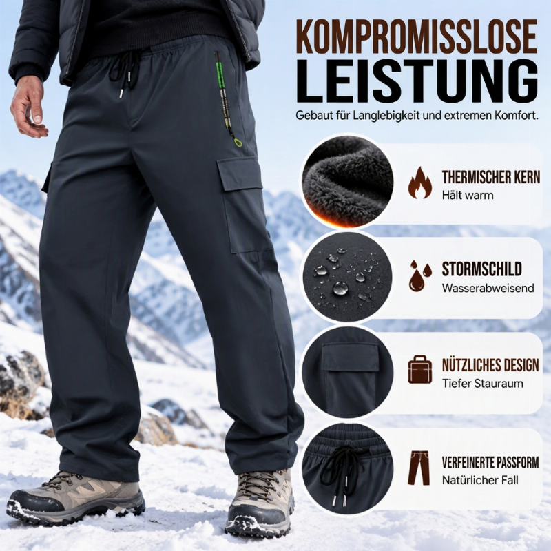 Herren Cargohose mit weichem Futter, wasserdicht