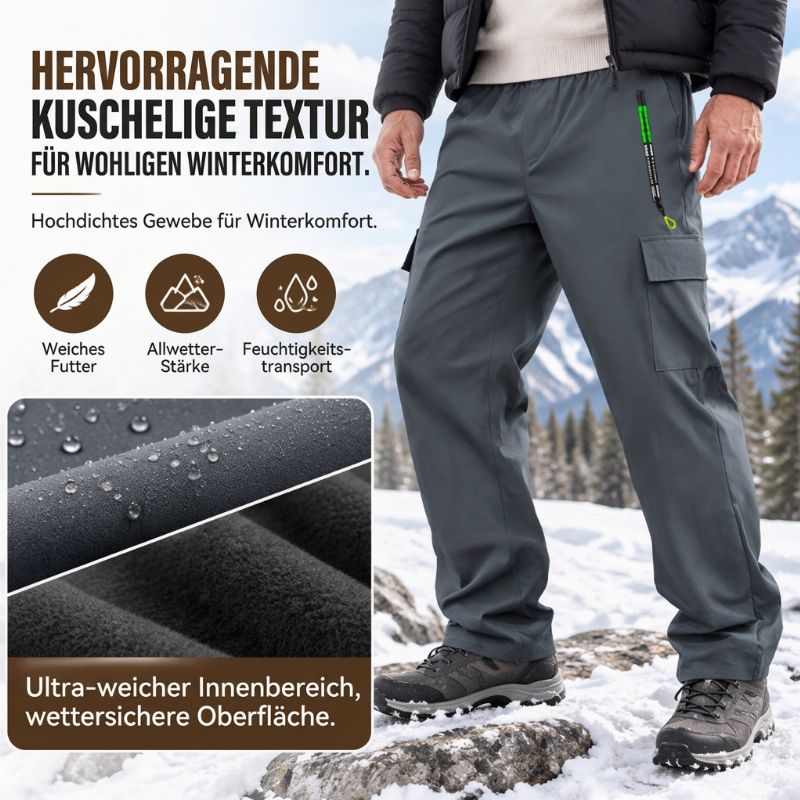 Herren Cargohose mit weichem Futter, wasserdicht